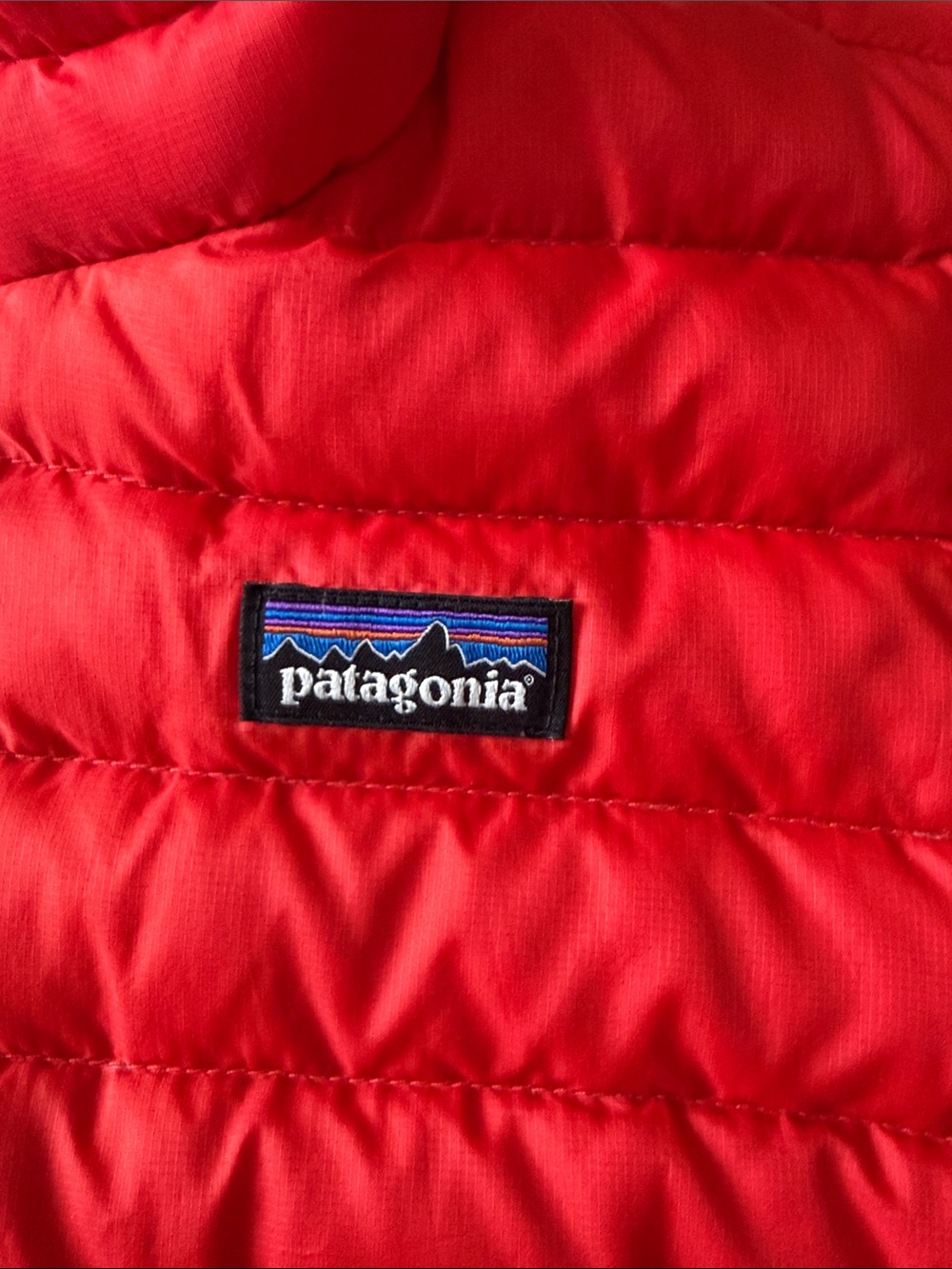 Patagonia Bright Orange Quilted Puffer Jacket Sz 4T - Picture 5 of 12